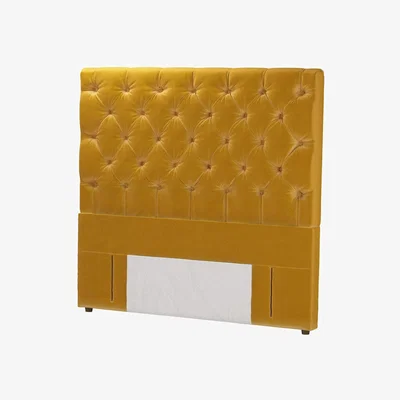 Sofa.com Standalone Rosalie 130cm Double Headboard in Butterscotch Cotton Matt Velvet - sofa.com