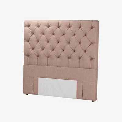 Sofa.com Standalone Rosalie 130cm Double Headboard in Blush Pure Belgian Linen - sofa.com