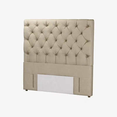 Sofa.com Standalone Rosalie 130cm Double Headboard in White Sands Soft Chenille - sofa.com