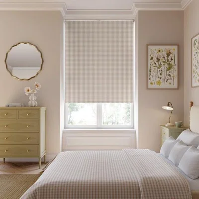 Dunelm Portloe Gingham Check Blackout Made to Measure Roller Blind