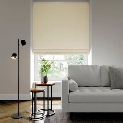 Dunelm Panama Plain Made to Measure Roman Blind Panama_Natural