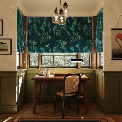 Dunelm Kingfisher Easy Chain Roman Blind