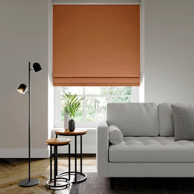 Dunelm Panama Plain Made to Measure Roman Blind Panama_Rust