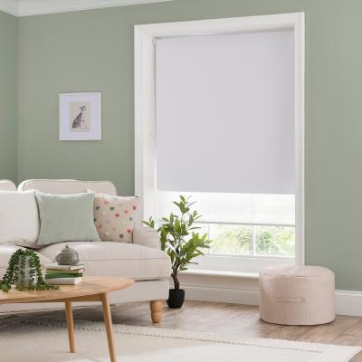 Dunelm Luna and Sheer Duo White Roller Blind White