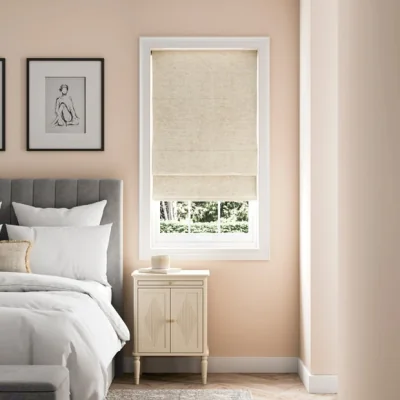 Dunelm Genoa Chenille Easy Chain Blackout Roman Blind