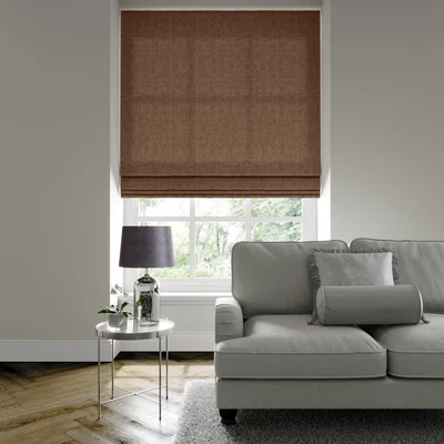 Dunelm Luxury Velvet Made to Measure Roman Blind Lux Velvet Truffle