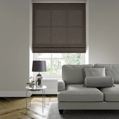 Dunelm Luxury Velvet Made to Measure Roman Blind Lux Velvet Pewter