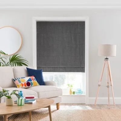 Dunelm Corded Textured Charcoal Roman Blind Charcoal