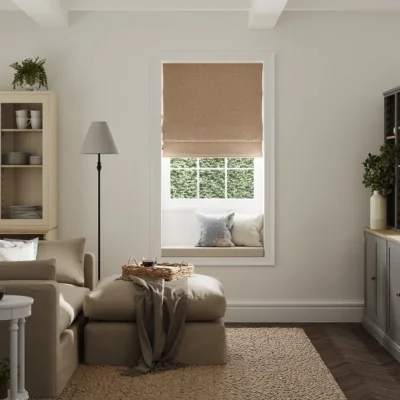Dunelm Luna Dark Sand Blackout Roman Blind Dark Sand