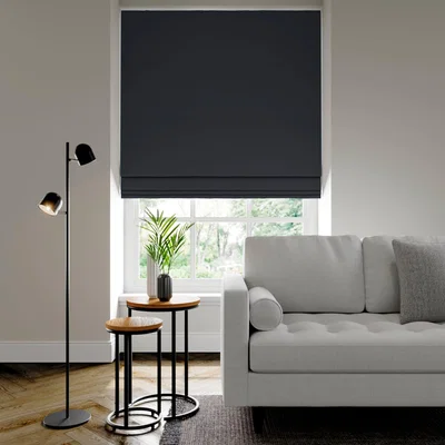 Dunelm Panama Plain Made to Measure Roman Blind Panama_Ink