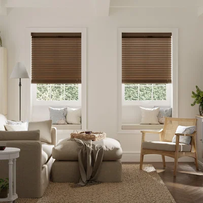 Dunelm Dark Oak Bamboo 50mm Slats Venetian Blind Dark Oak