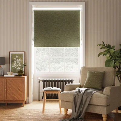 Dunelm Luna Olive Blackout Roller Blind Olive