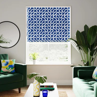 Dunelm Elements Wigley Blackout Blue Roller Blind Blue
