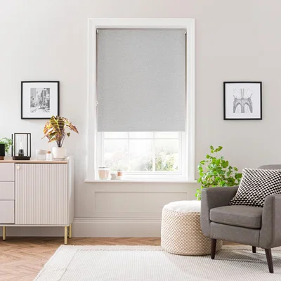 Dunelm Tenby Charcoal Blackout Roller Blind Charcoal