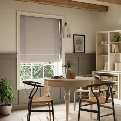 Dunelm Luna Bordered Natural Roman Blind Natural