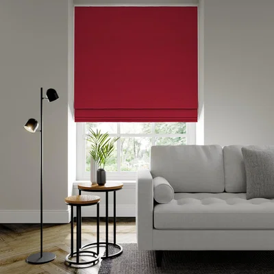 Dunelm Panama Plain Made to Measure Roman Blind Panama_Bordeaux