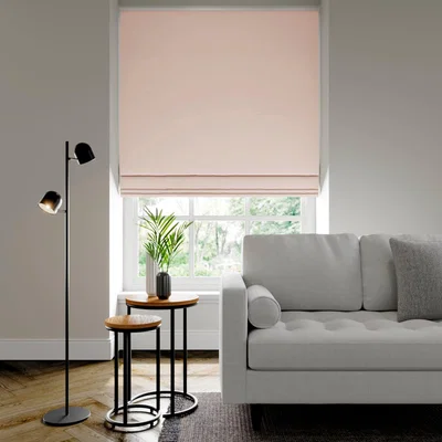 Dunelm Panama Plain Made to Measure Roman Blind Panama_Blush