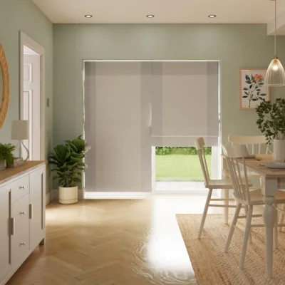 Dunelm Luna Bordered Natural Roman Blind Natural