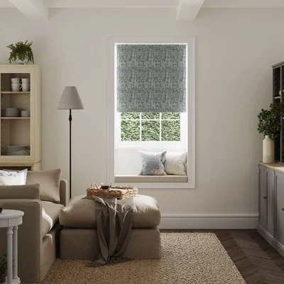 Dunelm Reva Stripe Blackout Roller Blind Blue