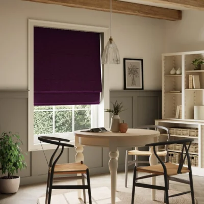 Dunelm Luna Aubergine Blackout Roman Blind Aubergine (Purple)