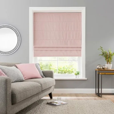 Dunelm Luna Blush Blackout Roman Blind Blush