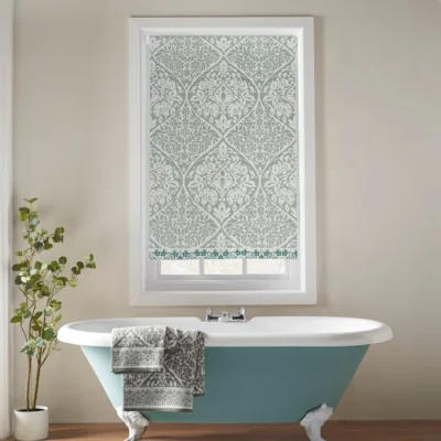 Dunelm Amalfa Tile Moisture Resistant Blackout Roman Blind