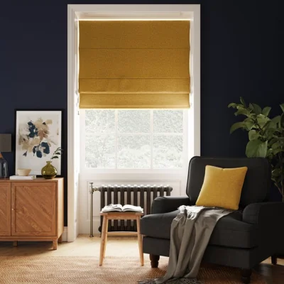 Dunelm Luna Old Gold Blackout Roman Blind Old Gold