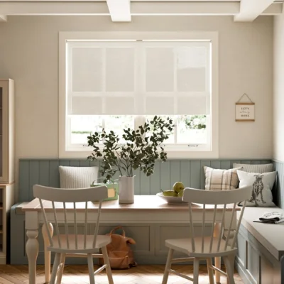 Dunelm Semi Sheer Dotty Stripe Daylight Roller Blind