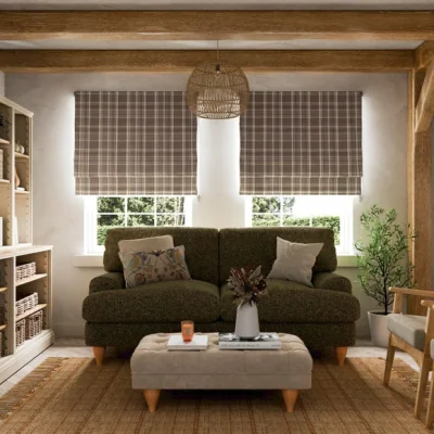 Dunelm Belhaven Check Roman Blind