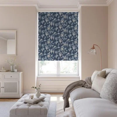 Dunelm Wisteria Floral Blackout Made to Measure Roller Blind