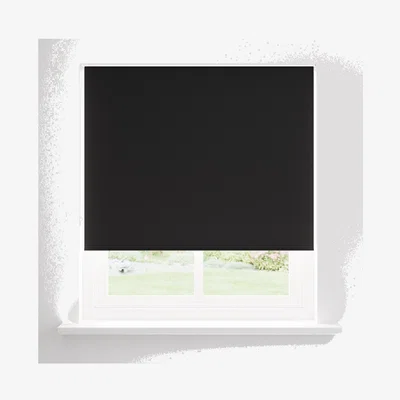 Dunelm Plain Black Blackout Roller Blind Black