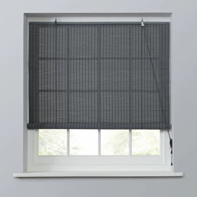 Habitat Habitat Bamboo Grey Roller Blind - 90cm