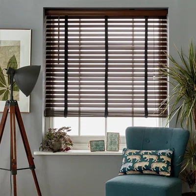 Habitat Habitat Wooden Dark Brown Venetian Tape Blind - 60cm