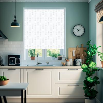 Homebase Lister Cartwright White Irregular Spots Blackout Blind - 150cm