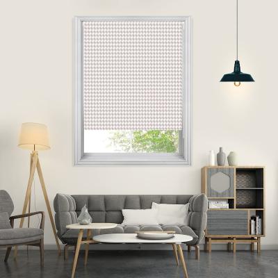 Homebase Lister Cartwright Dusk Pink Gingham Chevron Blackout Blind -150cm