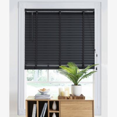 Homebase 50mm Wood Venetian Blind - Slate - 80x130cm