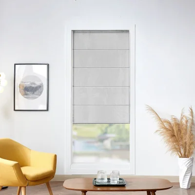 Homebase Roman Blind - Linen Look Grey - 70x140cm
