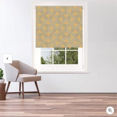 Homebase Lister Cartwright Yellow Textured Semi Circles Blackout Blind - 60cm