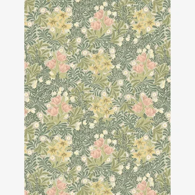 John Lewis Morris & Co. Willow Bower Made to Measure Curtains or Roman Blind, Apple