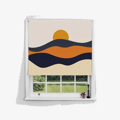 La Redoute 150x140cm Sun and Wave Blackout Roller Blind Made to Order
