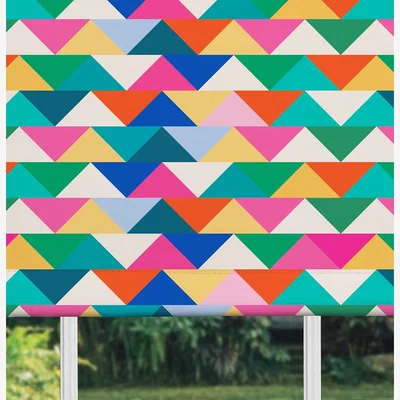 La Redoute 120x140cm Multi Chevron Blackout Roller Blind Made to Order