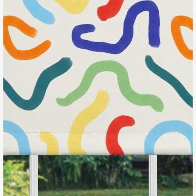 La Redoute Colourful Squiggles Blackout Blind Made to Order