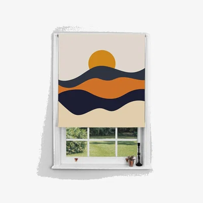 La Redoute 120x140cm Sun and Wave Blackout Roller Blind Made to Order