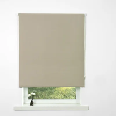 The Range Divante Plain Blackout Roller Blind - Fawn / 60cm