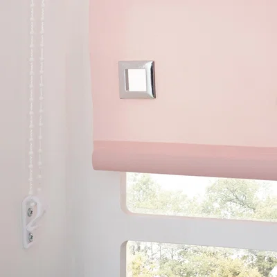 The Range A.Unique Home Premium Quality Trimmable Square Eyelet Window Roller Blind - BLUSH PINK / 90cm