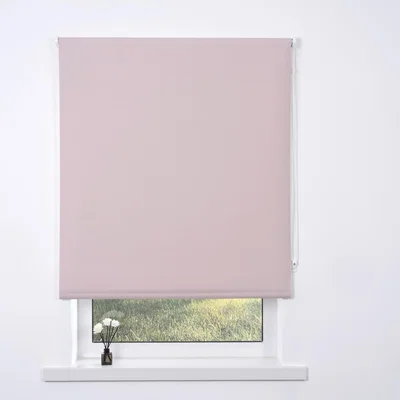 The Range Plain Blackout Blinds - Soft Pink / 120cm