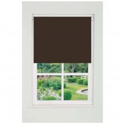 The Range Plain Straight Edge Daylight Roller Blind (165cm Drop) - Cocoa / 75cm
