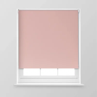 The Range A.Unique Home Premium Trimmable Thermal Blackout Roller Window Blind - Blush Pink / 120cm