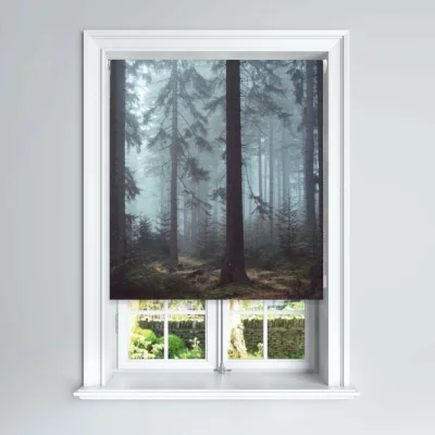The Range Foggy Woods Blackout Roller Blinds Easy Fit Child Safety Included - Green