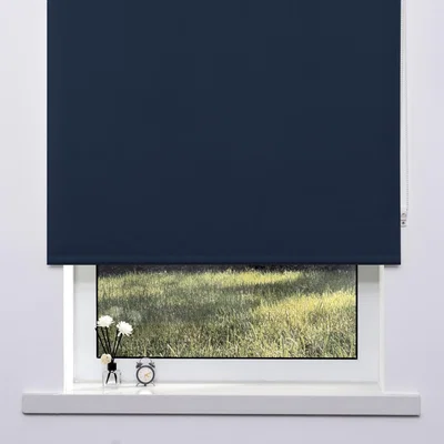 The Range Plain Blackout Blinds - Evening Blue / 60cm